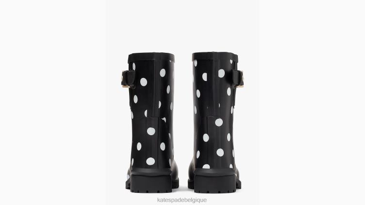 bottes de pluie carina Kate Spade femmes chaussure D8288553 noir/crème