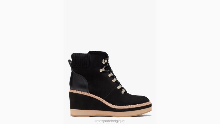 bottines compensées en saule Kate Spade femmes chaussure D8288583 noir
