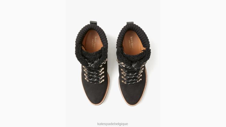 bottines compensées en saule Kate Spade femmes chaussure D8288583 noir