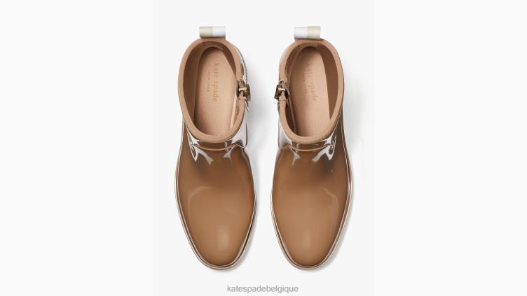 bottines de pluie pour flaques d'eau Kate Spade femmes chaussure D8288624 rustique/neutre