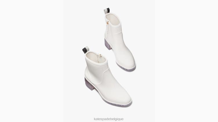 bottines de pluie pour flaques d'eau Kate Spade femmes chaussure D8288638 parchemin/cristal