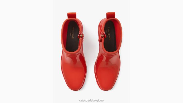 bottines de pluie pour flaques d'eau Kate Spade femmes chaussure D8288645 tomate fraîche