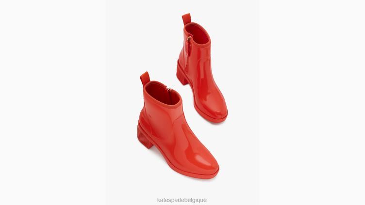 bottines de pluie pour flaques d'eau Kate Spade femmes chaussure D8288645 tomate fraîche