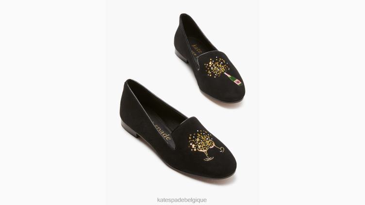mocassins lounge pétillants Kate Spade femmes chaussure D8288626 noir