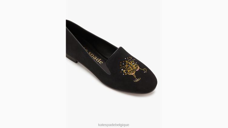 mocassins lounge pétillants Kate Spade femmes chaussure D8288626 noir