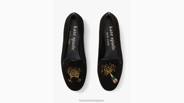 mocassins lounge pétillants Kate Spade femmes chaussure D8288626 noir