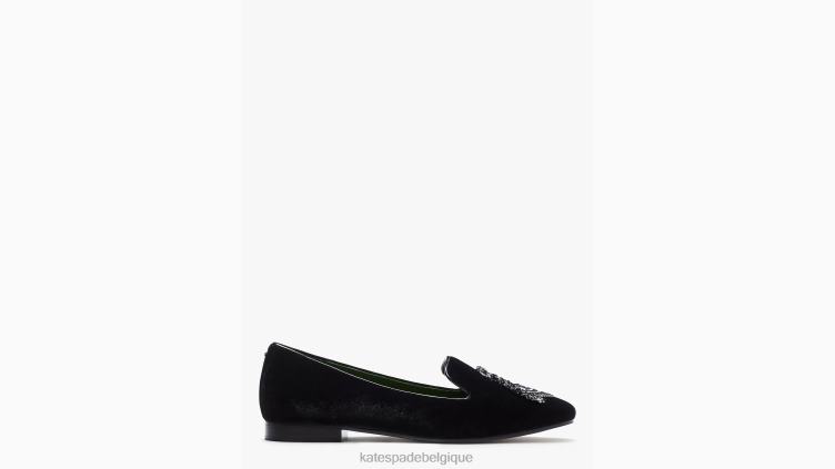 mocassins lounge zébrés Kate Spade femmes chaussure D8288667 noir