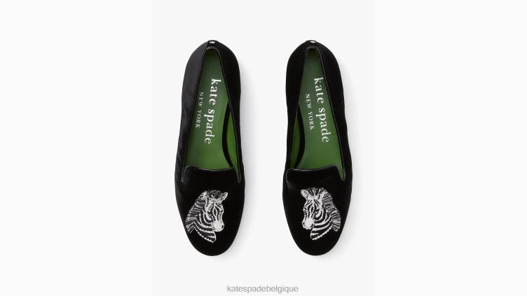 mocassins lounge zébrés Kate Spade femmes chaussure D8288667 noir