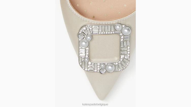 bouclez les escarpins à bride arrière Kate Spade femmes chaussure D8288628 mariée ivoire