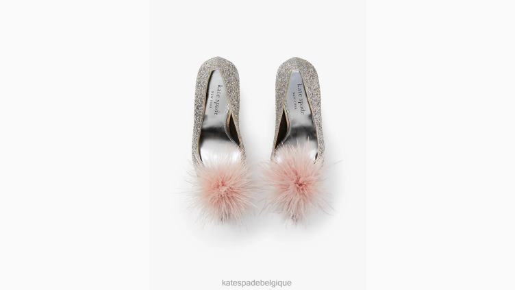 escarpins marabout Kate Spade femmes chaussure D8288647 or, argent