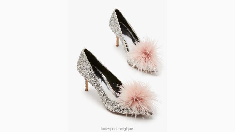 escarpins marabout Kate Spade femmes chaussure D8288647 or, argent