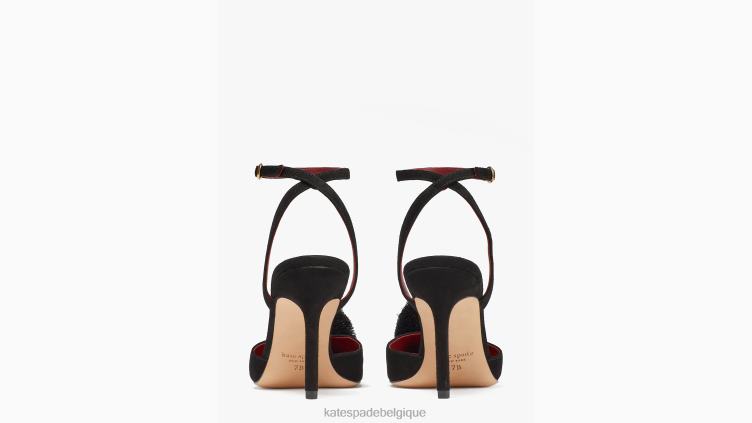 escarpins à pompons Amour Kate Spade femmes chaussure D8288615 noir