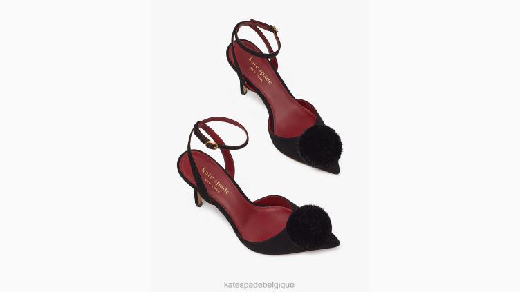 escarpins à pompons Amour Kate Spade femmes chaussure D8288615 noir