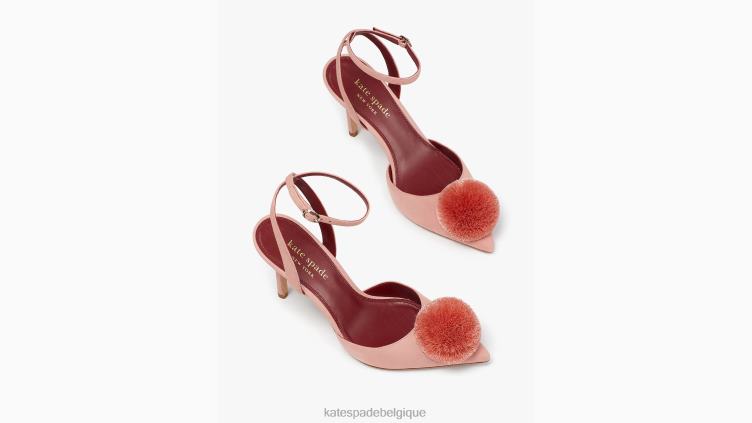 escarpins à pompons Amour Kate Spade femmes chaussure D8288637 danseuse rose