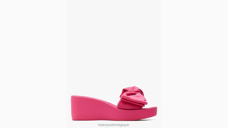 bikini compensé à plateforme Kate Spade femmes chaussure D8288513 rose énergétique