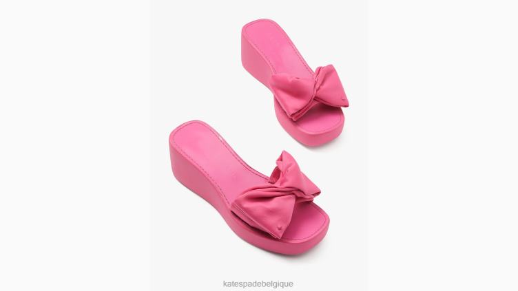 bikini compensé à plateforme Kate Spade femmes chaussure D8288513 rose énergétique