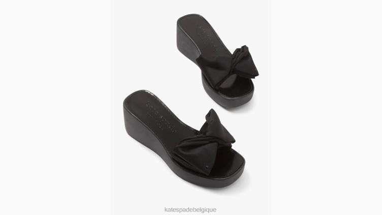 bikini compensé à plateforme Kate Spade femmes chaussure D8288514 noir