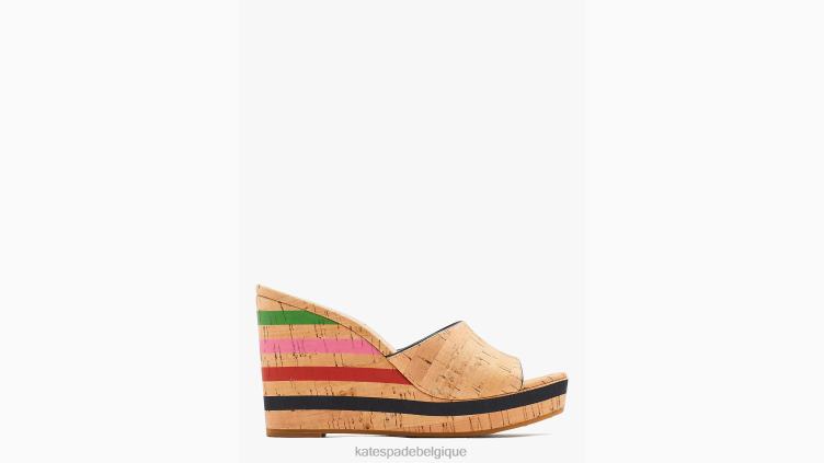 compensées à plateforme Penelope Kate Spade femmes chaussure D8288493 naturel multi