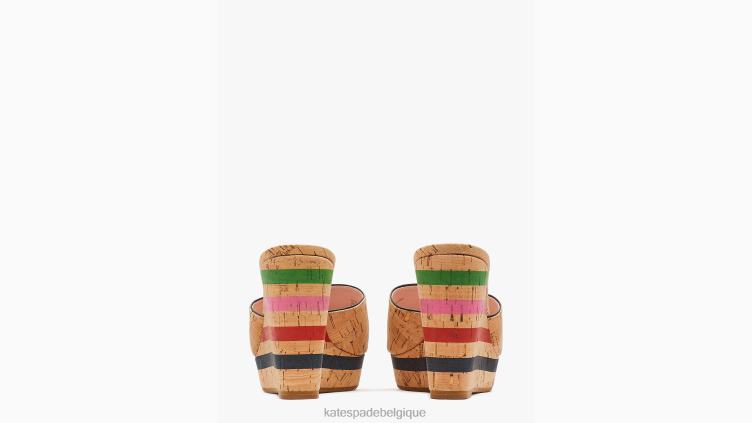 compensées à plateforme Penelope Kate Spade femmes chaussure D8288493 naturel multi