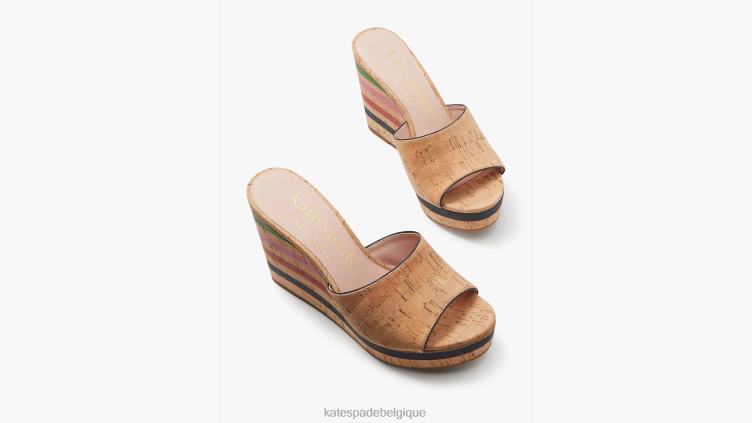 compensées à plateforme Penelope Kate Spade femmes chaussure D8288493 naturel multi