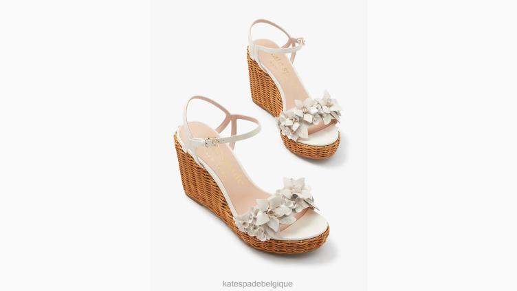 compensées à plateforme fiori Kate Spade femmes chaussure D8288510 parchemin
