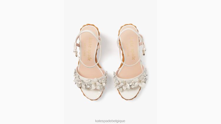 compensées à plateforme fiori Kate Spade femmes chaussure D8288510 parchemin
