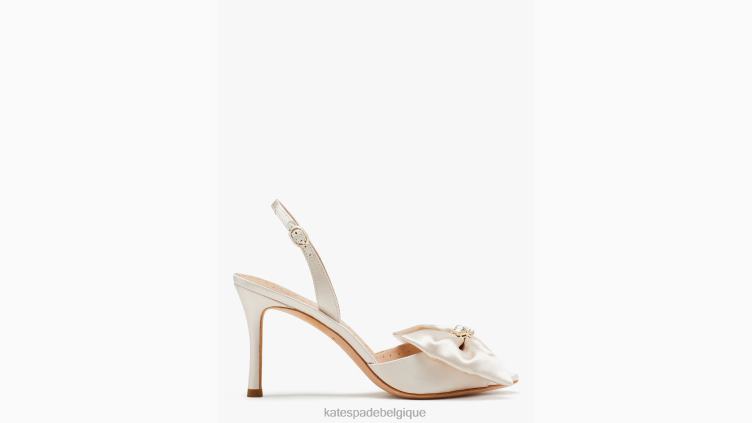 escarpins heureusement à bride arrière Kate Spade femmes chaussure D8288555 mariée ivoire