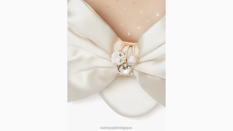 escarpins heureusement à bride arrière Kate Spade femmes chaussure D8288555 mariée ivoire