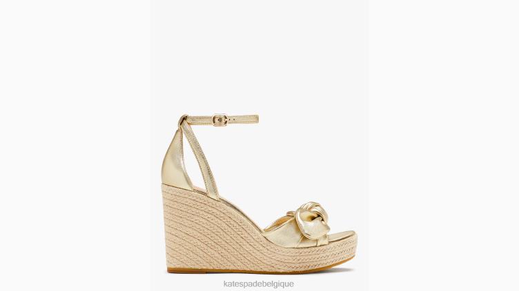espadrilles compensées Tianna Kate Spade femmes chaussure D8288586 or pâle