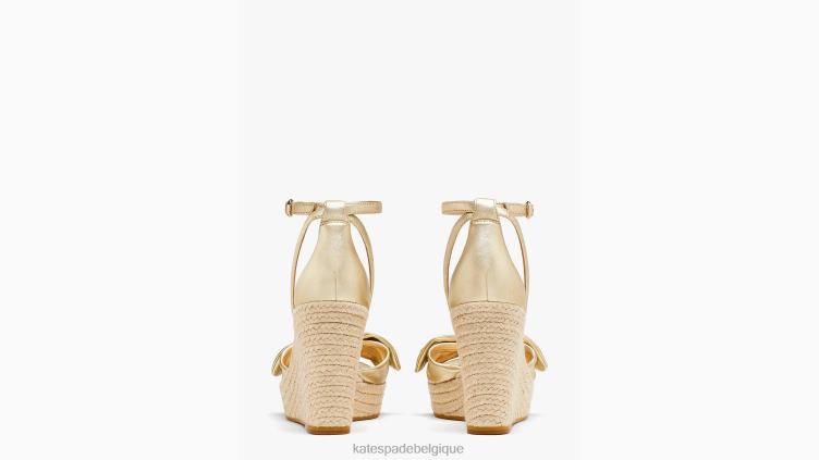 espadrilles compensées Tianna Kate Spade femmes chaussure D8288586 or pâle