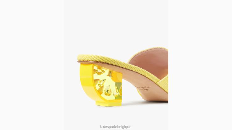 sandales aux agrumes Kate Spade femmes chaussure D8288478 piquant jaune