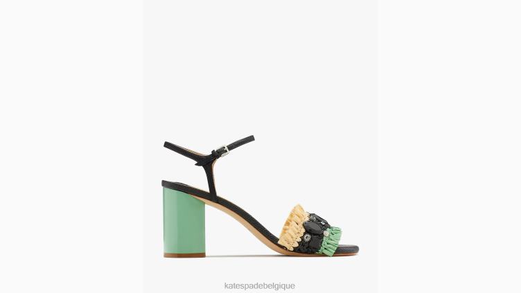 sandales bora bora Kate Spade femmes chaussure D8288559 noir/naturel/menthe