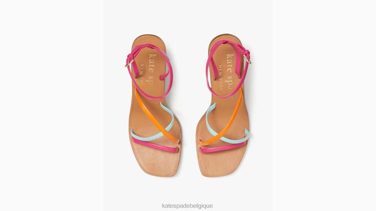 sandales charmeuses Kate Spade femmes chaussure D8288521 confiture de roses/marée basse/satsuma