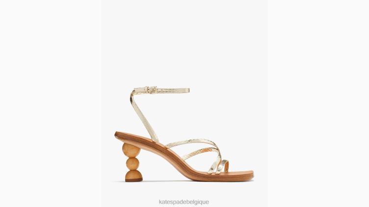sandales charmeuses Kate Spade femmes chaussure D8288528 or pâle