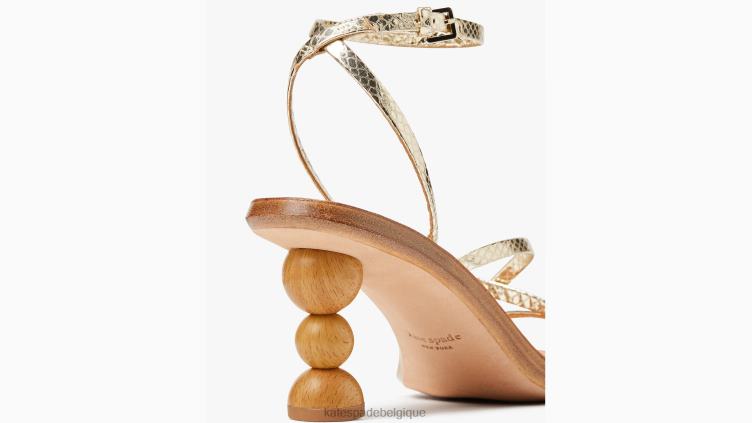 sandales charmeuses Kate Spade femmes chaussure D8288528 or pâle