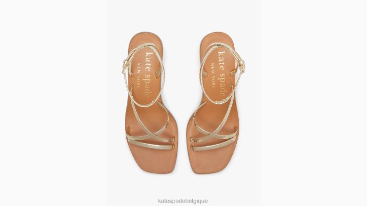 sandales charmeuses Kate Spade femmes chaussure D8288528 or pâle