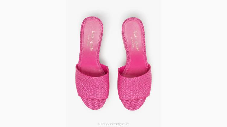 sandales en raphia ibiza Kate Spade femmes chaussure D8288523 confiture de roses