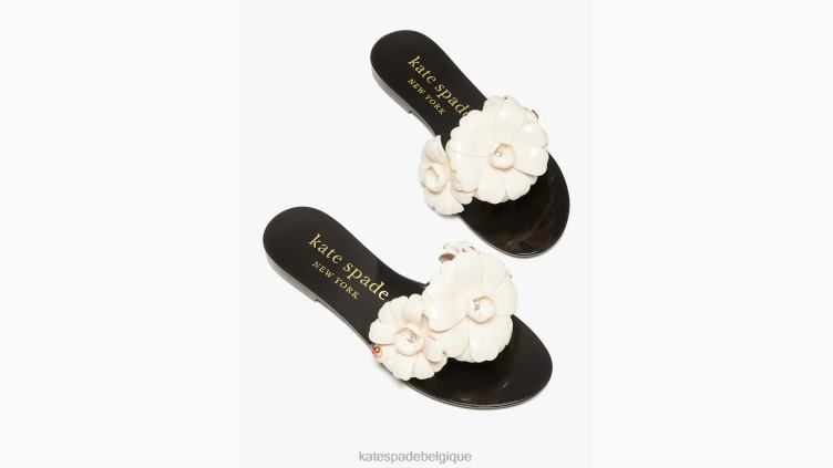 sandales à enfiler Jaylee Kate Spade femmes chaussure D8288507 noir/crème française