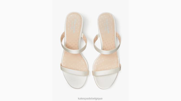 sandales à enfiler à cristaux Palm Springs Kate Spade femmes chaussure D8288588 mariée ivoire