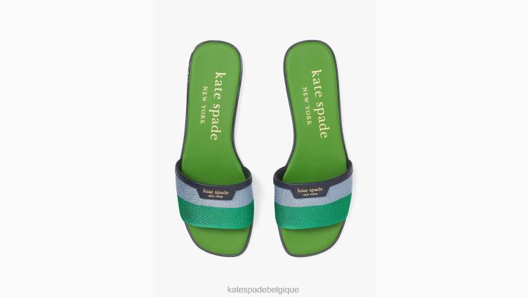 sandales à enfiler flash Kate Spade femmes chaussure D8288497 vert bleu