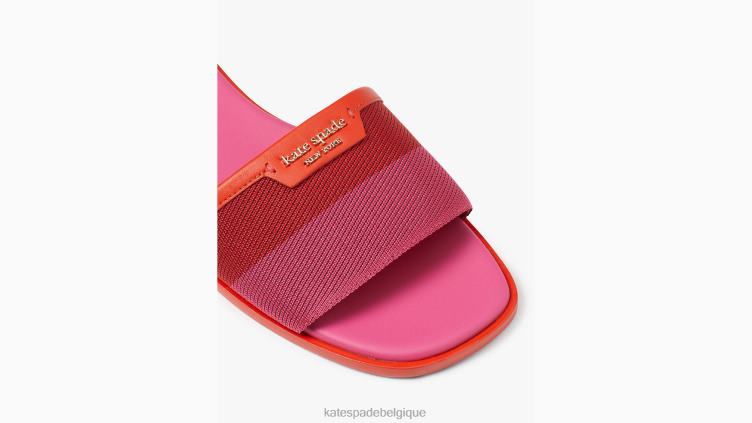 sandales à enfiler flash Kate Spade femmes chaussure D8288498 tomate rose festive/héritage