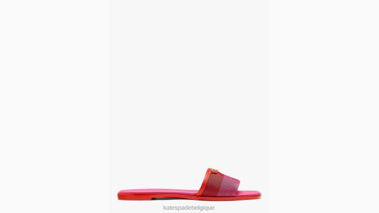 sandales à enfiler flash Kate Spade femmes chaussure D8288498 tomate rose festive/héritage