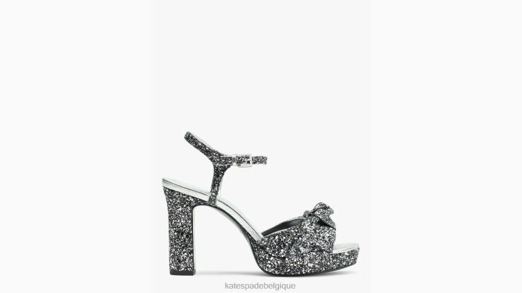 sandales miya Kate Spade femmes chaussure D8288665 Noir argent