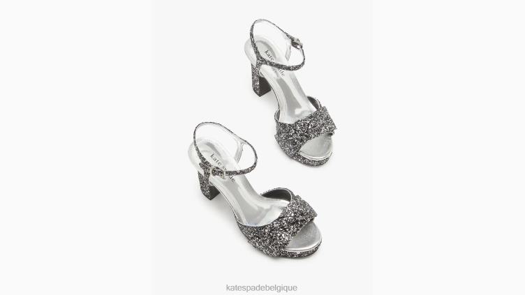 sandales miya Kate Spade femmes chaussure D8288665 Noir argent