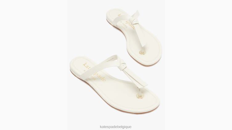 sandales à nouer Kate Spade femmes chaussure D8288569 parchemin