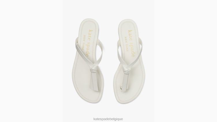 sandales à nouer Kate Spade femmes chaussure D8288569 parchemin