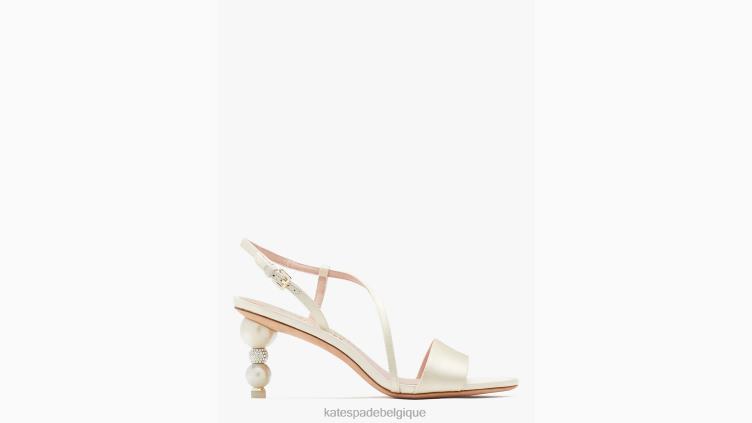 sandales scintillantes et brillantes Kate Spade femmes chaussure D8288570 Ivoire