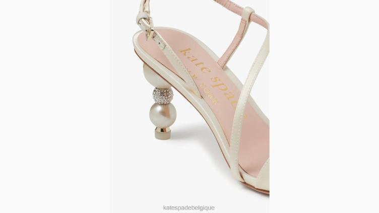 sandales scintillantes et brillantes Kate Spade femmes chaussure D8288570 Ivoire