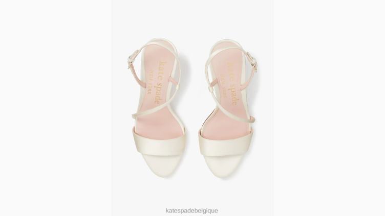 sandales scintillantes et brillantes Kate Spade femmes chaussure D8288570 Ivoire