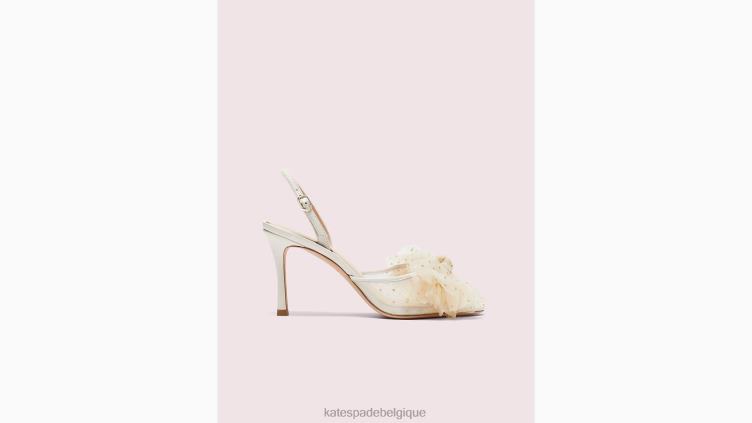 talons scintillants de mariée Kate Spade femmes chaussure D8288576 parchemin